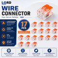 LGRD Flame Retardant Nylon Wire Connectors, 17PCS & 37PCS 2/3 Pole, Strong Durable Easy to Use Safe Reliable Quick Connect Lever Splicing Terminals