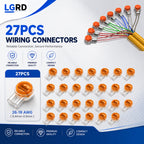 LGRD K2 Insulated Wire Connectors, 27PCS & 57PCS Crimp Splicing Terminals, Reliable Compact for Automotive Wiring Home Telephone Network Cable Repair