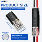 LGRD D2 Quick Connect Terminals, Dual Package Sizes for Batch Purchasing, Suitable for Long-Term Home Renovation Orders, Outdoor Landscape Engineering and Indoor Lamp Layout Construction Work