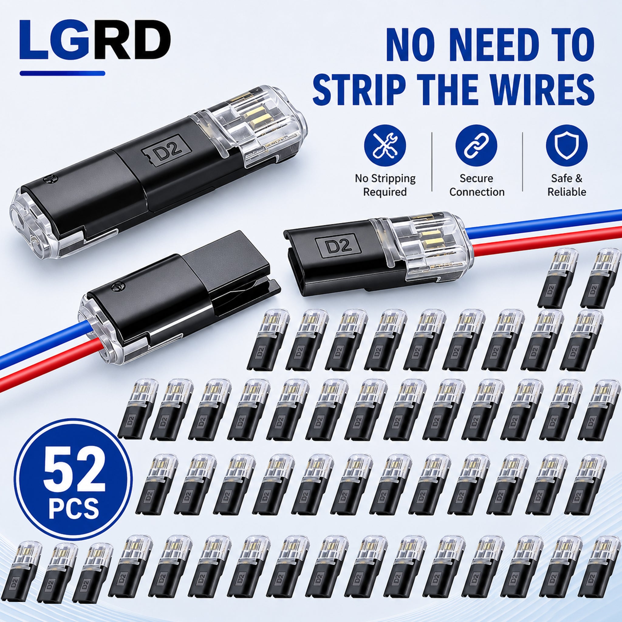 LGRD D1 D2 NO-STRIP QUICK CONNECTOR TERMINAL,1P/2P
