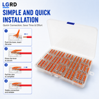LGRD 57PCS Corrosion Resistant Lever Wire Connectors, 2/3/4/5 Pole Durable Splicing Terminals with Storage Case