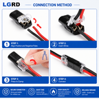 LGRD D2 Quick Connect Terminals, Dual Package Sizes for Batch Purchasing, Suitable for Long-Term Home Renovation Orders, Outdoor Landscape Engineering and Indoor Lamp Layout Construction Work