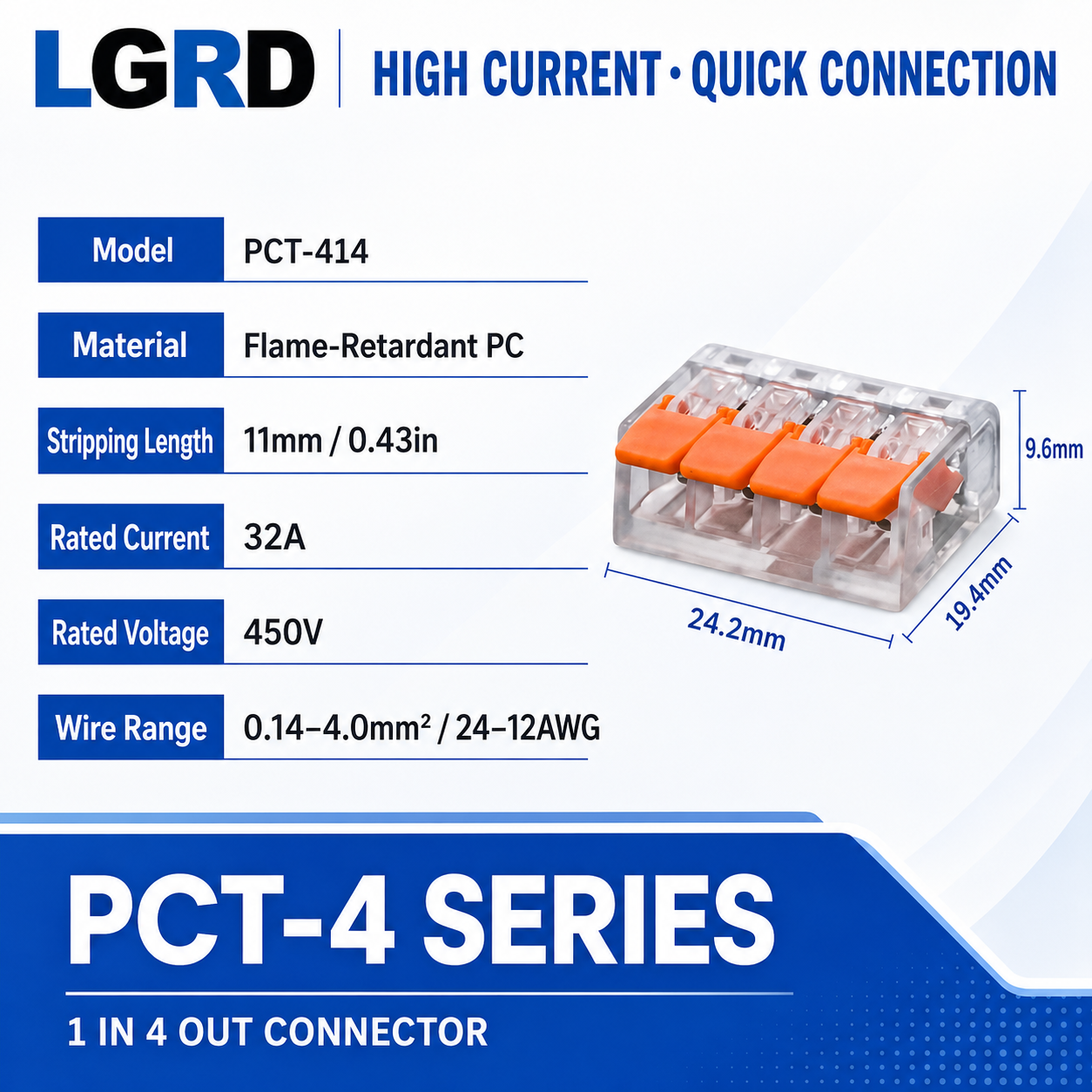 PCT-41 Series Lever Quick Connector Terminal