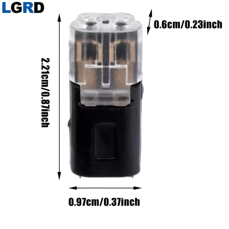 LGRD Plug-In Low Voltage Wire Connectors, No Wire Stripping 2-Wire Quick Disconnect Electrical Connectors for 16-18 AWG, Fast And Secure Connection for Automotive, LED Lights